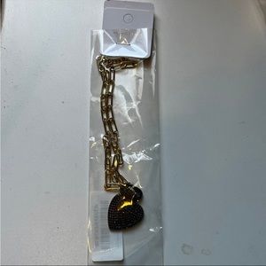 New! TREASURE JEWELS - Black Pave Clip Necklace